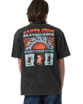 The Santa Cruz Mens Vintage Screaming Connect T-Shirt in Black Acid Wash