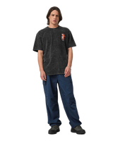 The Santa Cruz Mens Vintage Screaming Connect T-Shirt in Black Acid Wash