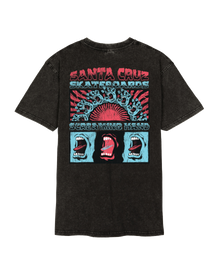 The Santa Cruz Mens Vintage Screaming Connect T-Shirt in Black Acid Wash