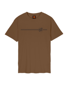 The Santa Cruz Mens Tonal Opus Dot Stripe T-Shirt in Chestnut
