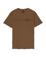 The Santa Cruz Mens Tonal Opus Dot Stripe T-Shirt in Chestnut