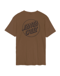 The Santa Cruz Mens Tonal Opus Dot Stripe T-Shirt in Chestnut