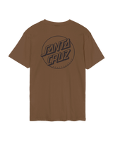 The Santa Cruz Mens Tonal Opus Dot Stripe T-Shirt in Chestnut