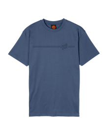 The Santa Cruz Mens Tonal Opus Dot Stripe T-Shirt in Heritage Blue