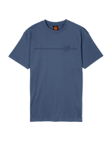 The Santa Cruz Mens Tonal Opus Dot Stripe T-Shirt in Heritage Blue