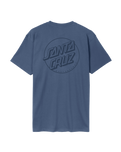 The Santa Cruz Mens Tonal Opus Dot Stripe T-Shirt in Heritage Blue