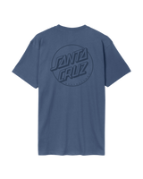 The Santa Cruz Mens Tonal Opus Dot Stripe T-Shirt in Heritage Blue