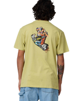 The Santa Cruz Mens Collage Hand T-Shirt in Faded Khaki