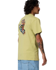 The Santa Cruz Mens Collage Hand T-Shirt in Faded Khaki