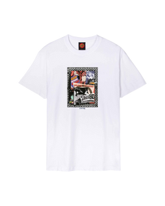 The Santa Cruz Mens AD Collage Front T-Shirt in White