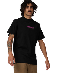 The Santa Cruz Mens Roskopp Monster Strip T-Shirt in Black