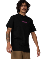 The Santa Cruz Mens Roskopp Monster Strip T-Shirt in Black