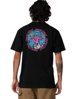 The Santa Cruz Mens Roskopp Monster Strip T-Shirt in Black