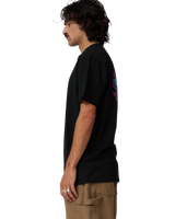 The Santa Cruz Mens Roskopp Monster Strip T-Shirt in Black