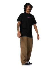 The Santa Cruz Mens Roskopp Monster Strip T-Shirt in Black