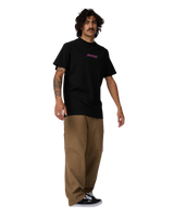 The Santa Cruz Mens Roskopp Monster Strip T-Shirt in Black