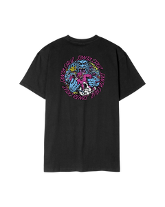 The Santa Cruz Mens Roskopp Monster Strip T-Shirt in Black