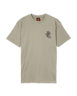 Stamped Screaming Hand T-Shirt in Stone Grey