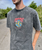Out Of Time Front T-Shirt in Black Acid Wash