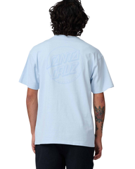 The Santa Cruz Mens Tonal Opus Dot Stripe T-Shirt in Fresh Blue