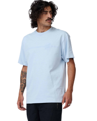 The Santa Cruz Mens Tonal Opus Dot Stripe T-Shirt in Fresh Blue