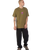 The Santa Cruz Mens Knibbs Cryptic World Centre T-Shirt in Deep Olive