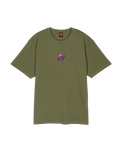 The Santa Cruz Mens Knibbs Cryptic World Centre T-Shirt in Deep Olive