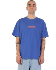 The Santa Cruz Mens Classic Fade Strip Centre T-Shirt in Sapphire