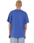 The Santa Cruz Mens Classic Fade Strip Centre T-Shirt in Sapphire