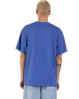 The Santa Cruz Mens Classic Fade Strip Centre T-Shirt in Sapphire