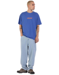 The Santa Cruz Mens Classic Fade Strip Centre T-Shirt in Sapphire