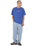 The Santa Cruz Mens Classic Fade Strip Centre T-Shirt in Sapphire