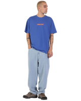 The Santa Cruz Mens Classic Fade Strip Centre T-Shirt in Sapphire