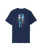 The Santa Cruz Mens Meek Pinstripe Slasher T-Shirt in Midnight Blue