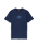 The Santa Cruz Mens Meek Pinstripe Slasher T-Shirt in Midnight Blue