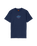 The Santa Cruz Mens Meek Pinstripe Slasher T-Shirt in Midnight Blue