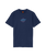 The Santa Cruz Mens Meek Pinstripe Slasher T-Shirt in Midnight Blue