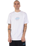 The Santa Cruz Mens Meek Pinstripe Slasher T-Shirt in White