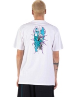 The Santa Cruz Mens Meek Pinstripe Slasher T-Shirt in White