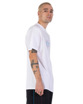 The Santa Cruz Mens Meek Pinstripe Slasher T-Shirt in White