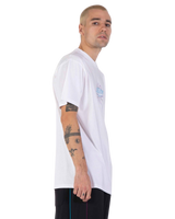 The Santa Cruz Mens Meek Pinstripe Slasher T-Shirt in White
