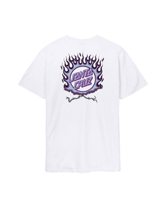 The Santa Cruz Mens Forging Dot T-Shirt in White
