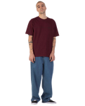 The Santa Cruz Mens Tonal Opus Dot Stripe T-Shirt in Dark Plum