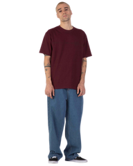 The Santa Cruz Mens Tonal Opus Dot Stripe T-Shirt in Dark Plum