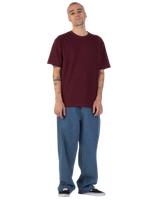 The Santa Cruz Mens Tonal Opus Dot Stripe T-Shirt in Dark Plum