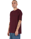 The Santa Cruz Mens Tonal Opus Dot Stripe T-Shirt in Dark Plum