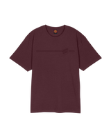 The Santa Cruz Mens Tonal Opus Dot Stripe T-Shirt in Dark Plum