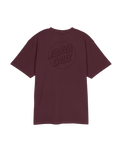 The Santa Cruz Mens Tonal Opus Dot Stripe T-Shirt in Dark Plum