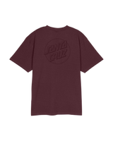 The Santa Cruz Mens Tonal Opus Dot Stripe T-Shirt in Dark Plum