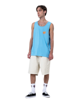 Partial Dot Vest in Pacific Blue